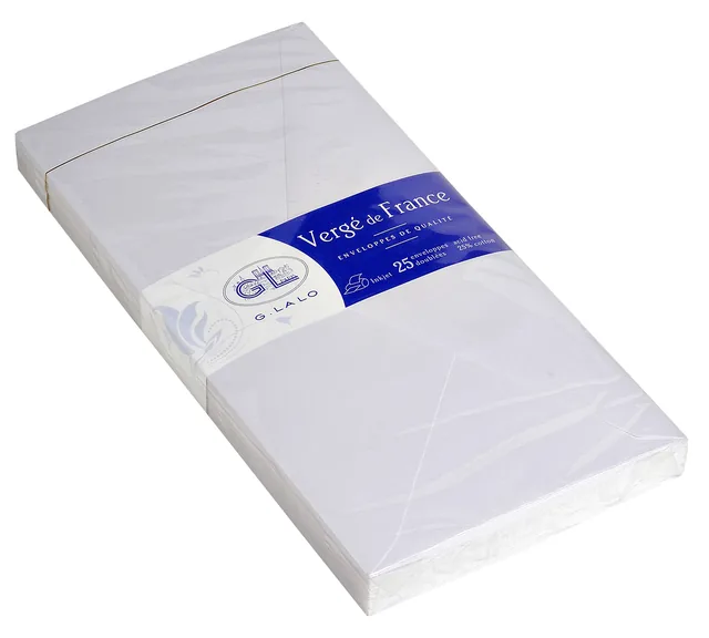 Envelop Lalo bank DL 110x220 gevergeerd wit