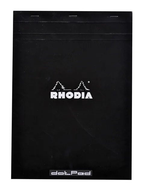 Schrijfblok Rhodia A4 dots 80v 80gr zwart