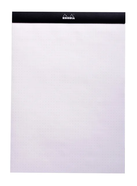 Schrijfblok Rhodia A4 dots 80v 80gr zwart