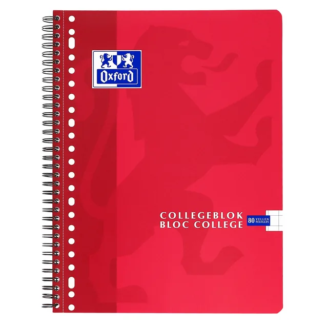 Collegeblk Oxf School A4 rt 10mm 23g 160pag ass