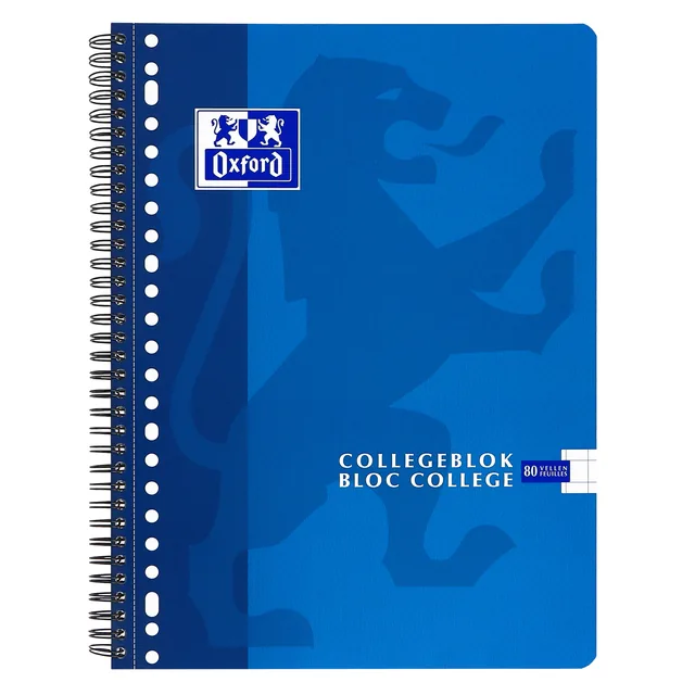 Collegeblk Oxf School A4 rt 10mm 23g 160pag ass