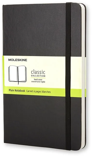 Notitieboek Moleskine large 130x210mm blc hc zwart