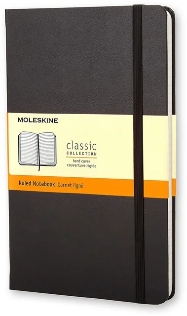 Notitieboek Moleskine pocket 90x140 lijn hc zwart