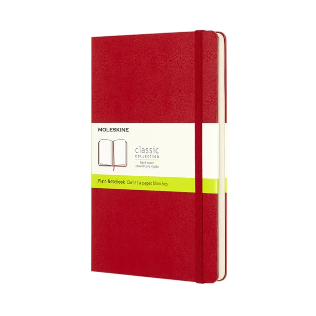 Notitieboek Moleskine L 130x210mm blanco hc rood