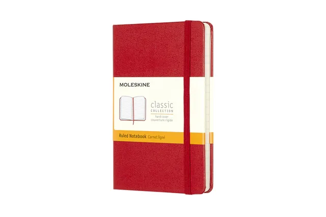 Notitieboek Moleskine pocket 90x140mm lijn hc rd