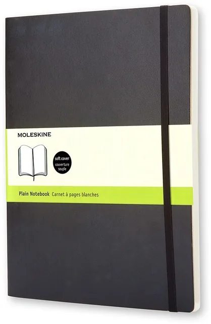 Notitieboek Moleskine XL 190x250mm blanco sc zwart