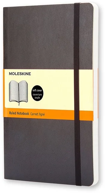 Notitieboek Moleskine large 130x210 lijn sc zwart