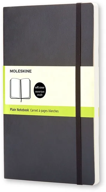 Notitieboek Moleskine large 130x210 blanco sc zw