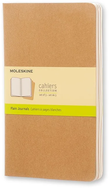 Schrift Moleskine 130x210mm blc 160pag kraft 3st