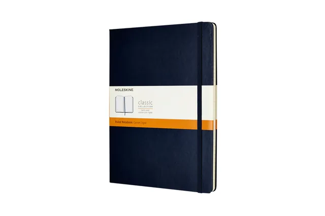 Notitieboek Moleskine XL 190x250 lijn hc sapp blue