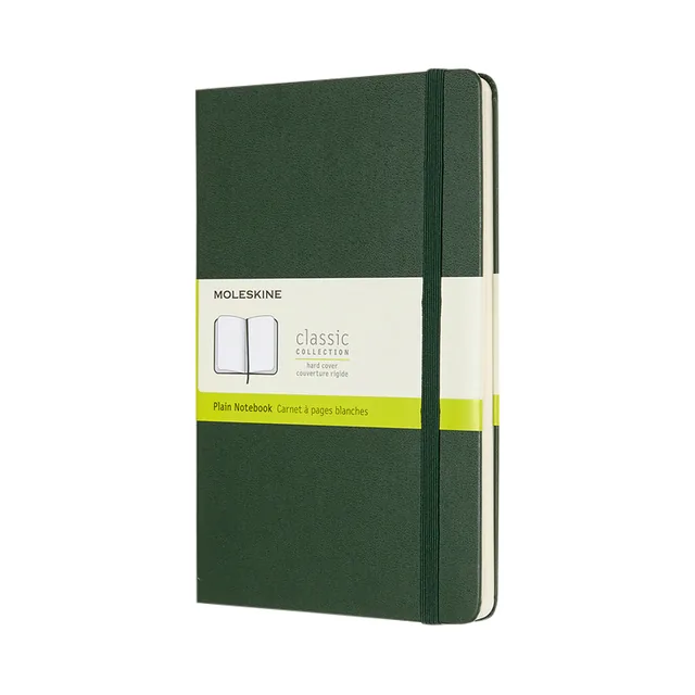 Notitieboek Moleskine L 130x210mm blanco hc green