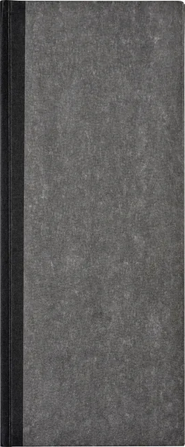 Notitieboek 135x330mm lijn 192blz 70gr grijs gew