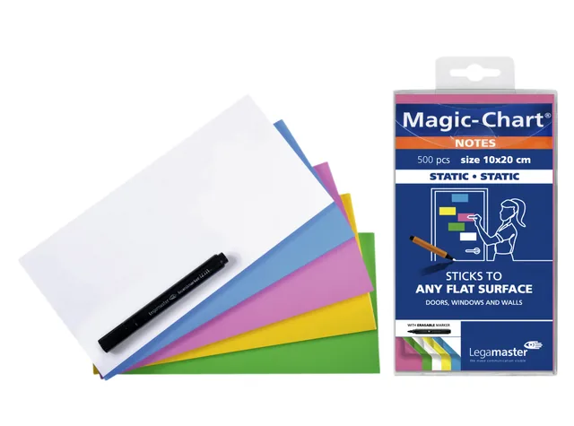 Magic chart notes Legamaster 10x20cm ass 500 vel