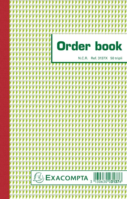 Orderboek Exacompta 210x135mm 50x3vel
