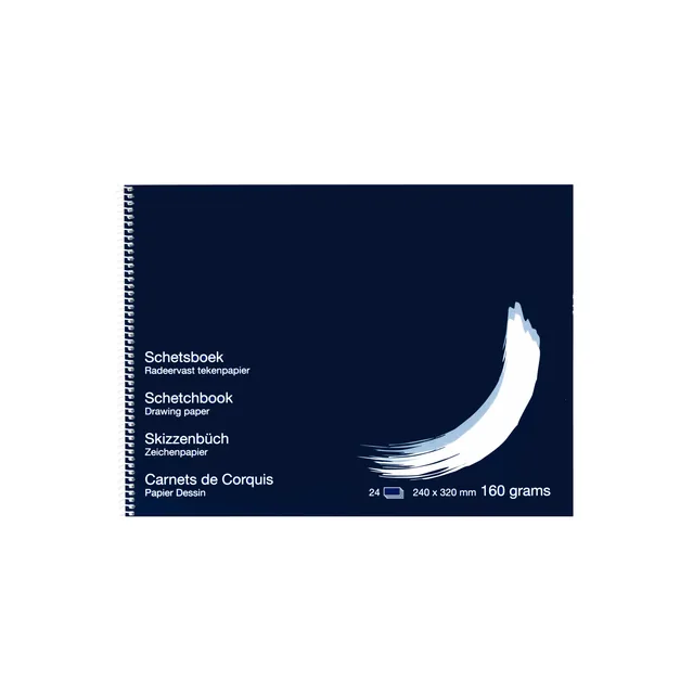 Schetsboek Papyrus 240x320mm 160gr 24 vel