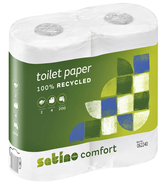 Toiletpapier Satino MT1 Comfort 2laags 200 vel wit