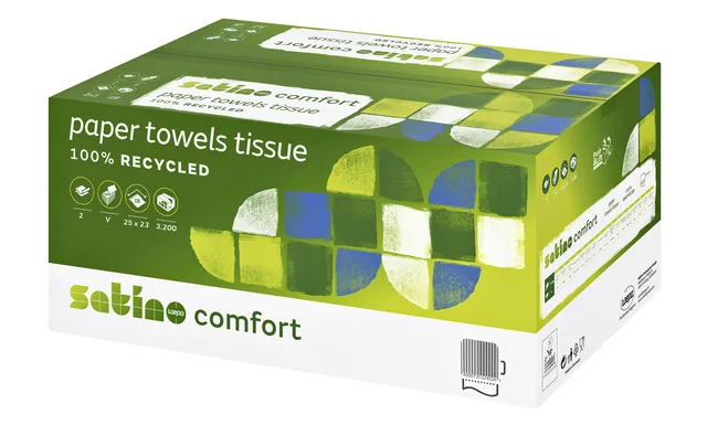 Handdoek Satino PT3 Comfort 2laags 250x230mm wit