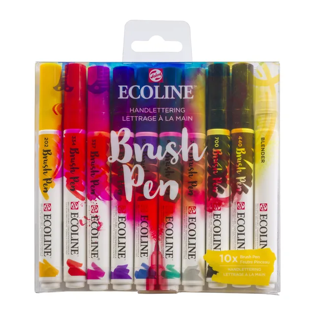 Brushpen Talens Ecoline set 10 stuks handlettering
