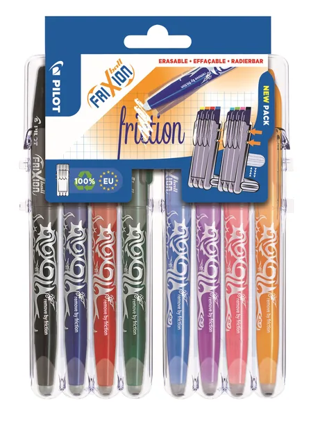 Rollerpen PILOT friXion BL-FR7 M Set2Go 8st ass