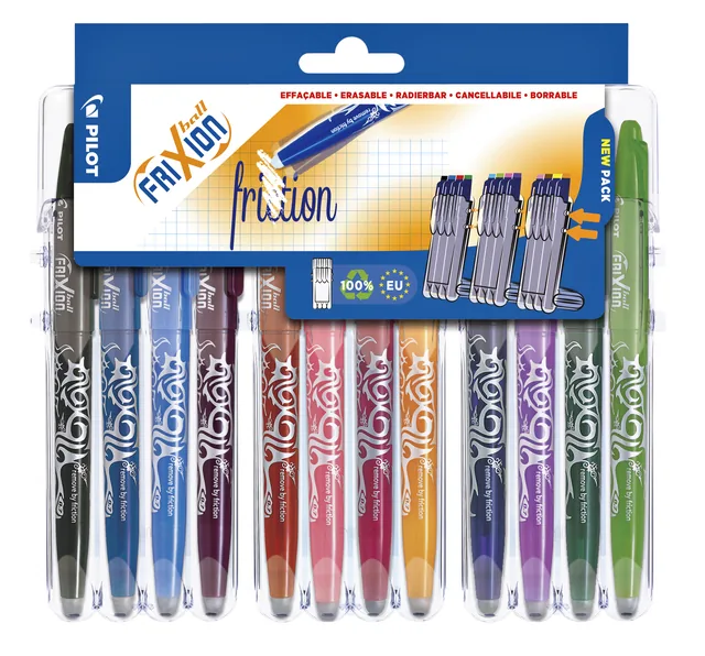 Rollerpen PILOT friXion BL-FR7 M Set2Go 12st ass