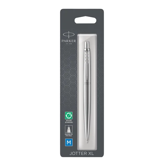 Balpen Parker Jotter XL Monochrome M roestvrij stl