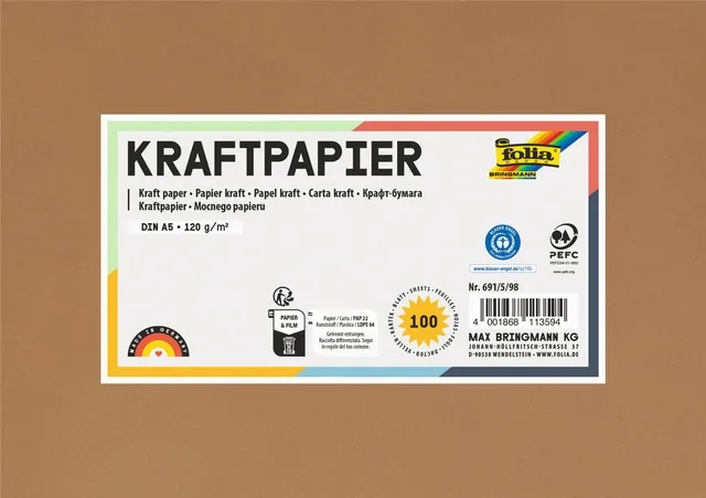 Kraftpapier Folia A5 120gr 100 vel