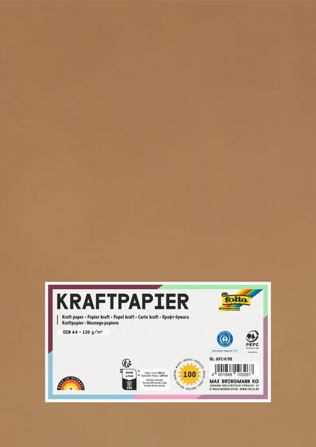 Kraftpapier Folia A4 120gr 100 vel