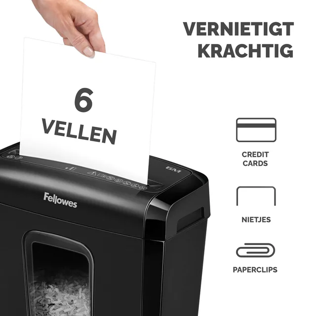 Papiervernietiger Fellowes Powershred 6M 4x12mm