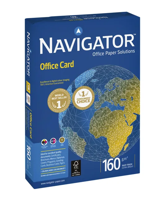 Kopieerpapier Navigator Office Card A3 160gr wit