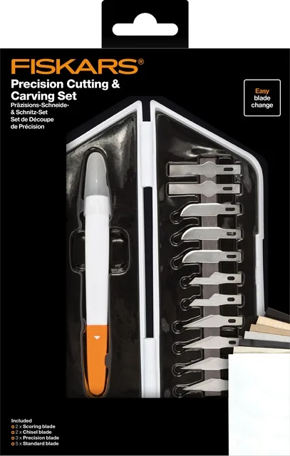 Precisiemes Fiskars Medium Duty 12 mesbladen wit
