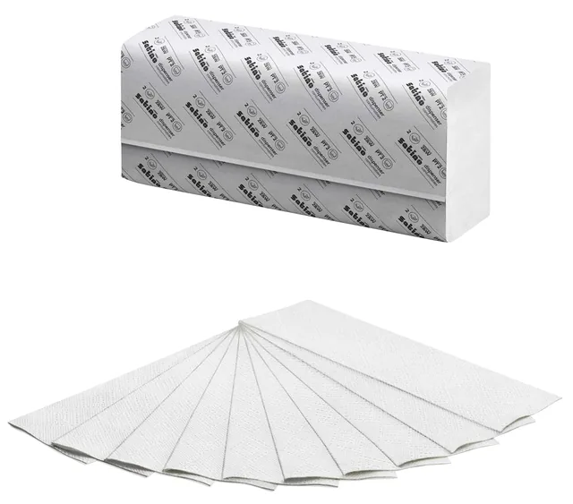Handdoek Satino PT2 HiLine 206x320mm wit 276600