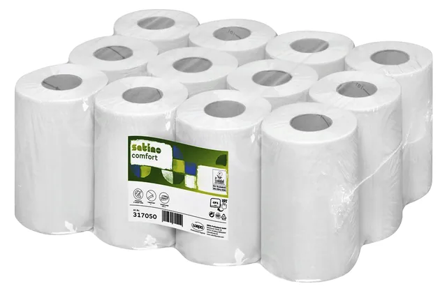 Poetspapier Satino CF1 Comfort 1laags 340 vel wit