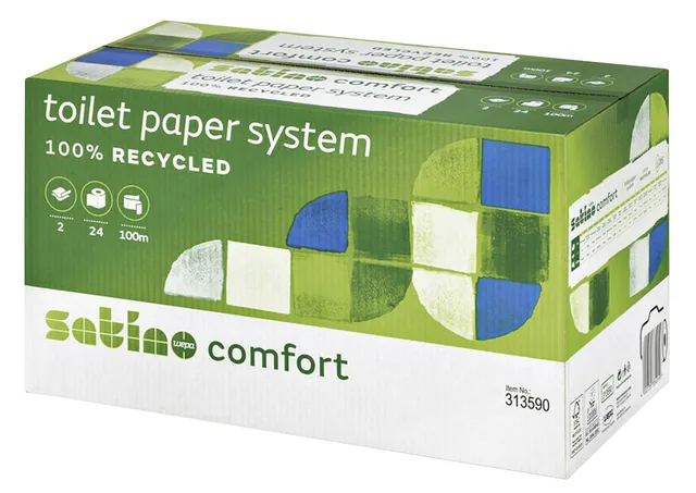 Toiletpapier Satino JT3 Comfort systeemrol 2laags