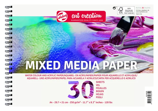 Papier Talens Art Creation mixed media A4 wit