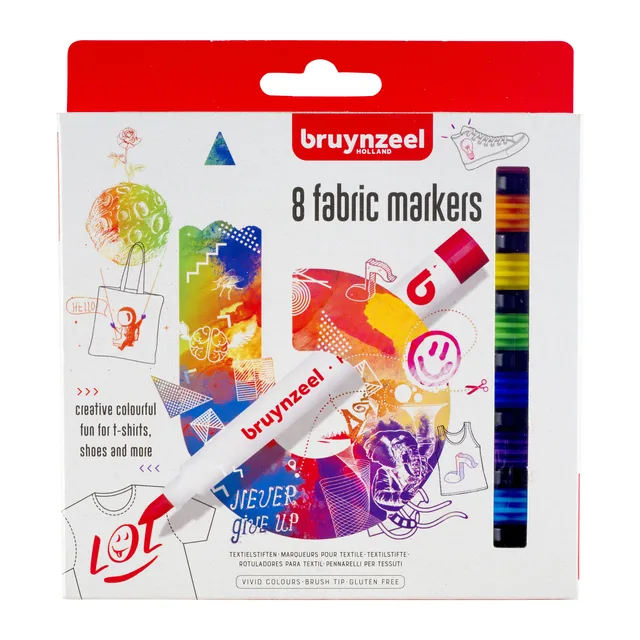 Textielstift Bruynzeel Teens 8st assorti