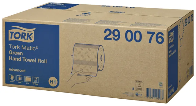 Handdoekrol Tork H1 Advanced 2laags 150m groen