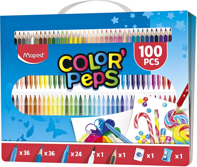 Tekenset Maped ColorPeps 100delig