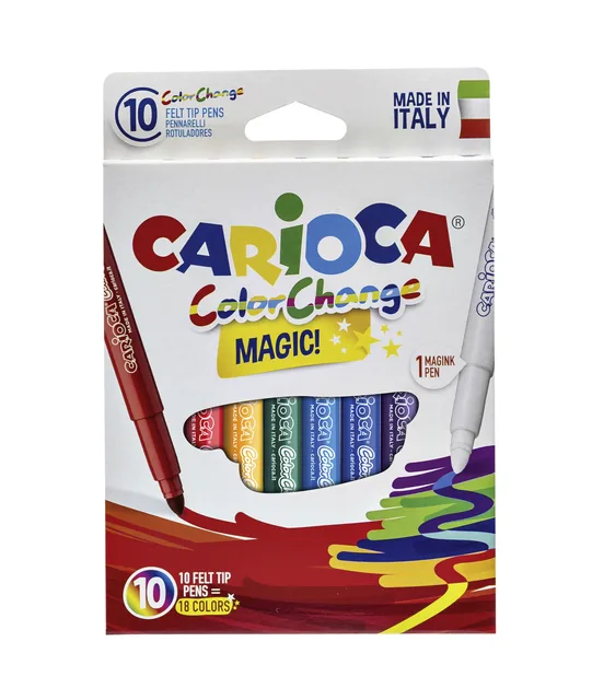 Viltstiften Carioca Magic set 10st ass