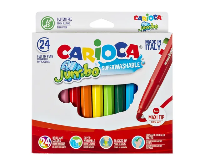 Viltstifte Carioca Jumbo maxi assorti set 24st