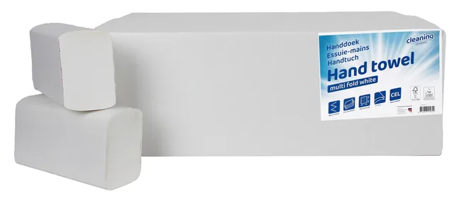 Handdoek Cleaninq H2 203x320mm 25x120 vel wit