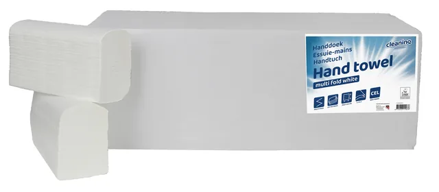 Handdoek Cleaninq H2 206x240mm 25x150 vel wit