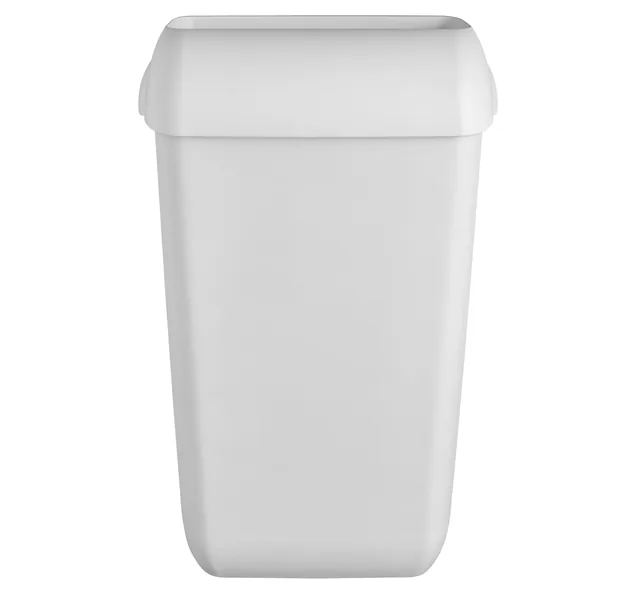 Afvalbak Quartzline open inworp 23 liter wit