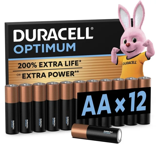 Batterij Duracell Optimum 12x AA