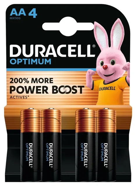 Batterij Duracell Optimum 4x AA