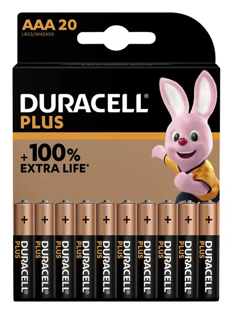 Batterij Duracell Plus power boost 20x AAA