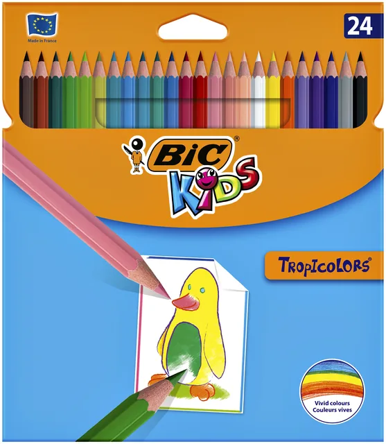 Kleurpotlood BicKids Tropicolors 24st assorti