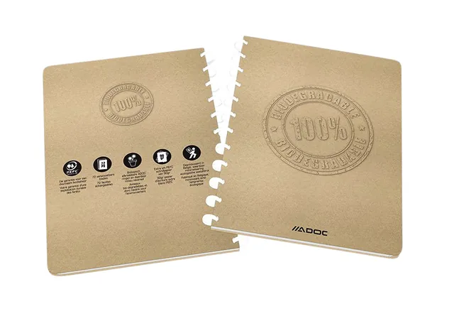 Schrift Adoc BIO A4 ruit 4x8mm 144pag 90gr kraft
