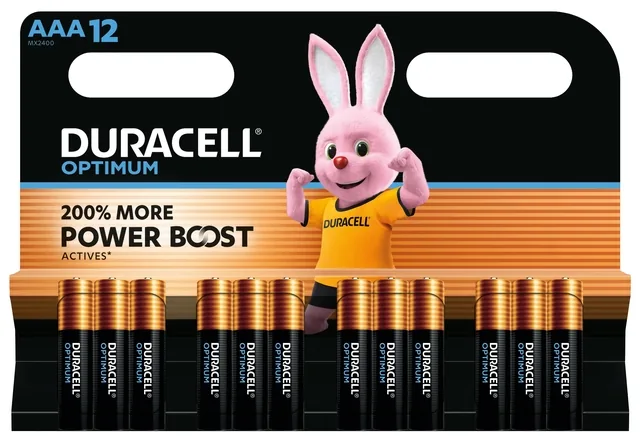 Batterij Duracell Optimum 12x AAA