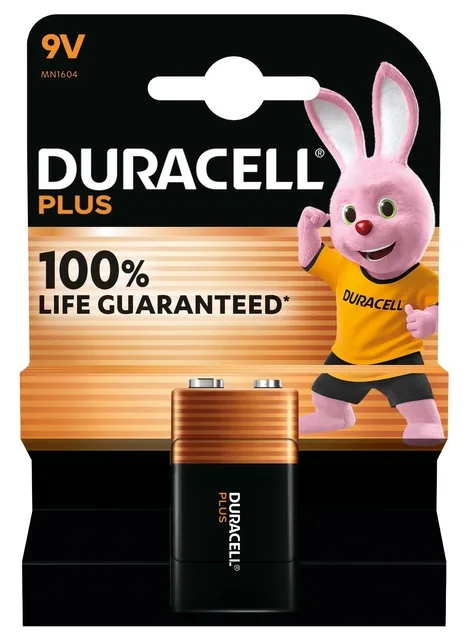 Batterij Duracell Plus blok 1x 9v