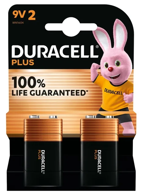 Batterij Duracell Plus blok 2x 9v